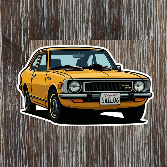 TOYOTA COROLLA 2th generation 1970-1974 Vinyl Sticker - Picture 1 of 1
